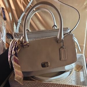 Coach Taupe Leather Satchel 12x 9